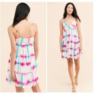 NWT: Anthropologie-RAGA Tie Dye Baby Doll Short Mini Dress Size Small